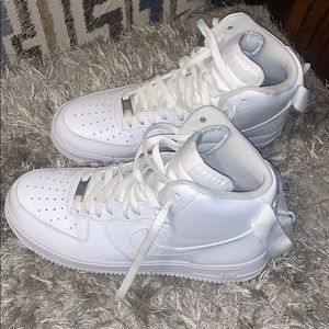 Nike high top 07 core Air Force one all white